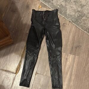 Spanx Black Faux Leather Leggings